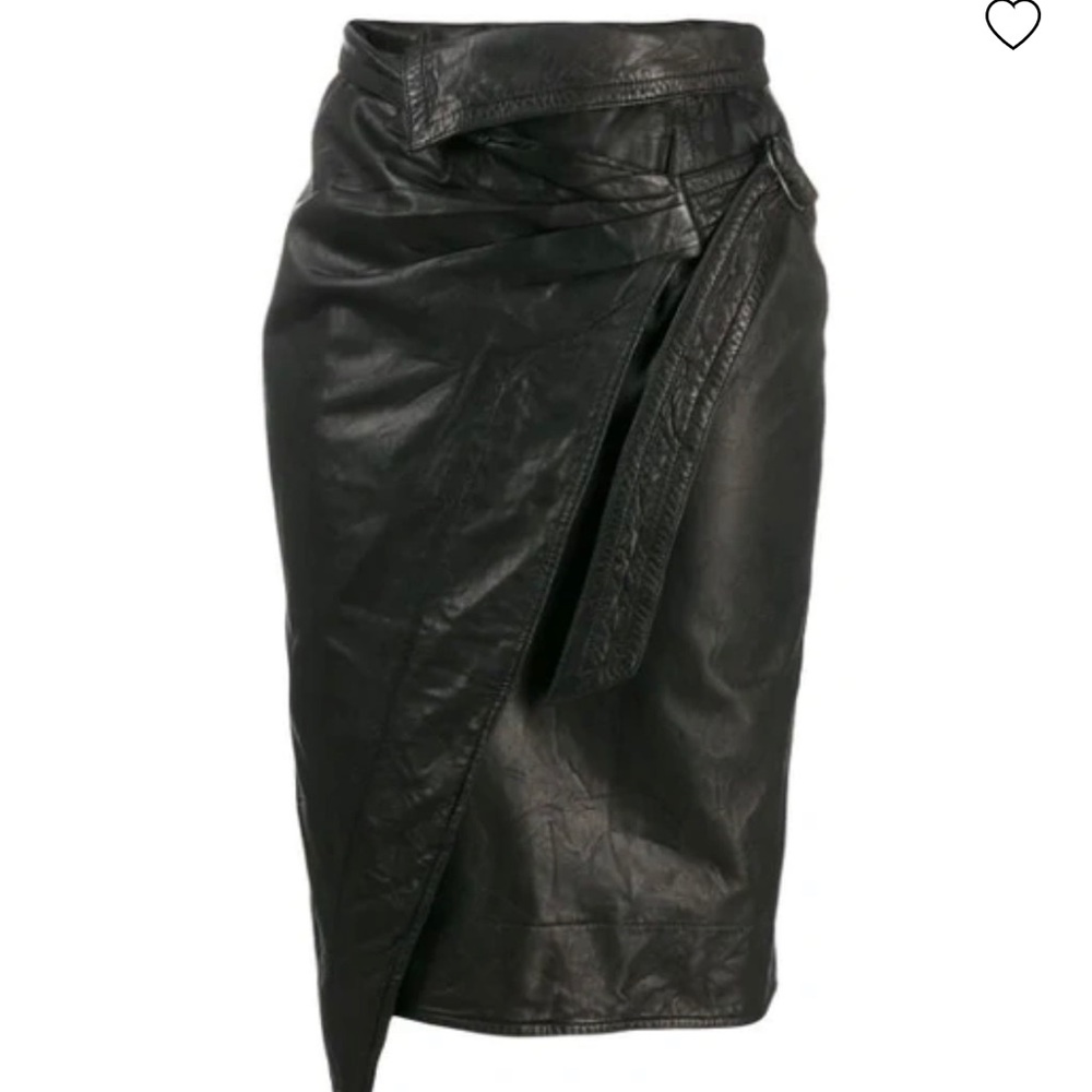 Isabel Etoile Marant Ayeni Leather Wrap Skirt